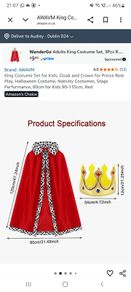 Kids King costume