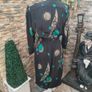 vintage 70s 80s Black print wrap dress Image 6