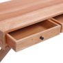 Computer Desk Natural 132x47x77 cm Solid Mahogany Wood Image 5