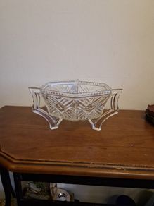 vintage glass bowl decco