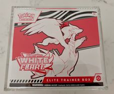 Pokemon TCG Scarlet and Violet White Flare Elite Trainer Box ETB  Sealed and Premium Magnetic Acrylic Case