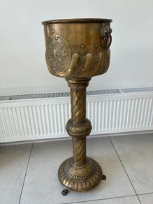 French brass antique jardiniere