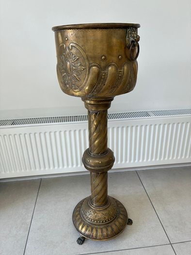 French brass antique jardiniere