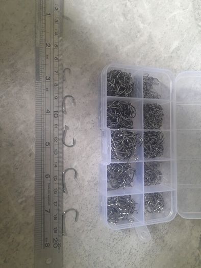 2 Boxes of small fishing hooks