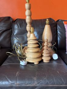 Wood-turned lamps