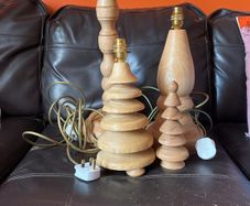 Wood-turned lamps