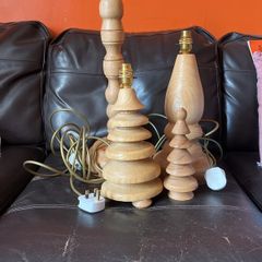Wood-turned lamps