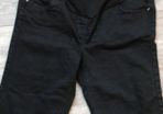 maternity over bump black denim knee length shorts