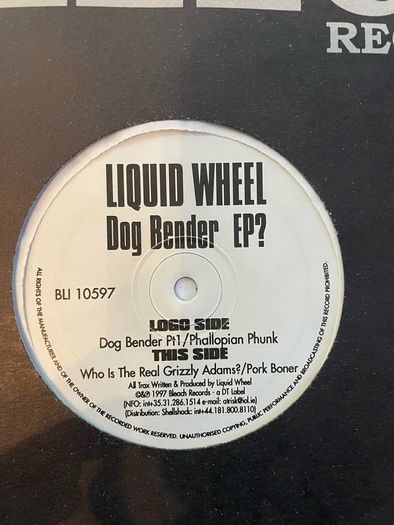 Liquid Wheel - Dog Bender EP? - 1997 - Bleech Records - 12" Blue Vinyl