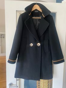 James Lakeland black wool coat