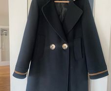 James Lakeland black wool coat