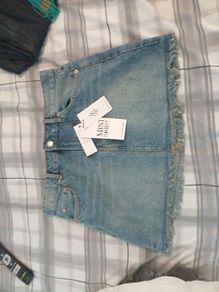 Denim mini skirt size 14