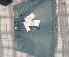 Denim mini skirt size 14