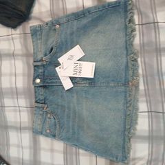 Denim mini skirt size 14