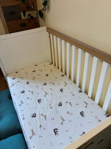 Baby cot - toddler bed with mattress etc