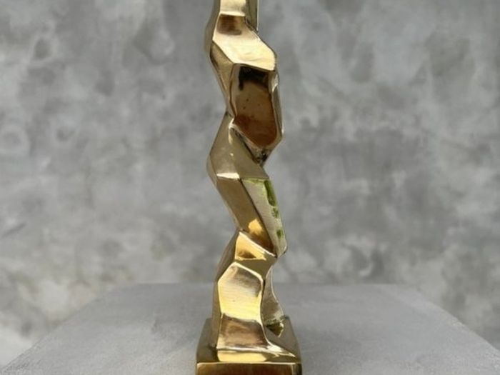 Cubist Lady - Polished Bronze