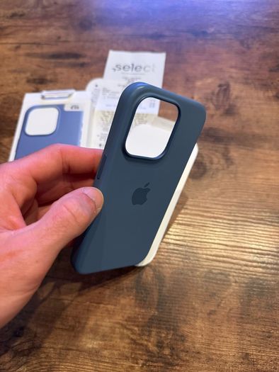 Original Apple iPhone 15 Pro Silicone Case Winter Blue