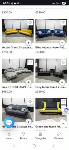 Second hand fully refurbished sofas for sale.