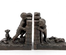 1990s Genesis Fine Arts  Bookends Hide & Go Seek