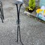 Black wrought iron candle stand Image 2