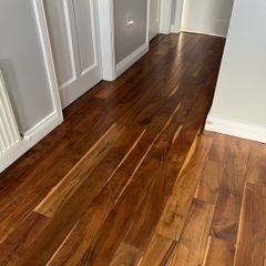 Wooden walnut floor