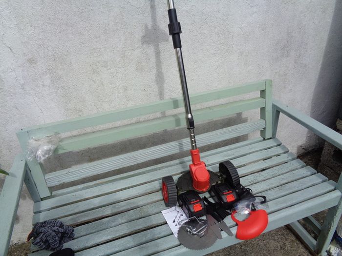 Cordless Strimmer on Wheels