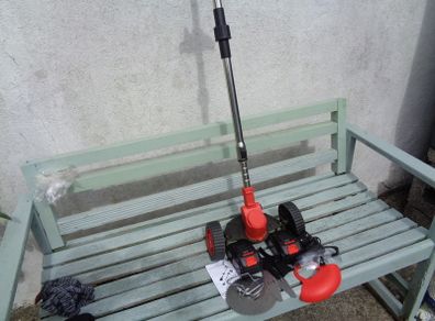 Cordless Strimmer on Wheels