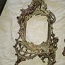 Beautiful Pair of Antique Art Nouveau Beatrice Bronzed Photo Frames Cherub Postage Available or Collection Image 4