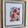 Wild Poppies & Blue Sky / Original Watercolor Floral Painting Image 2