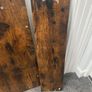 Industrial style desk with monitor shelf and side storage Image 5