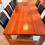 Dining Table - 6/8 Leather Seat Modern, Stylish, Chestnut Image 2