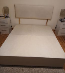 King sized divan bed with drawers, headboard and mattress