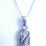 Vintage 925 Solid Silver Rennie Mackintosh Pendant Necklace L10" - 5,17g Image 2