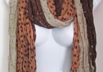 Fashion Polka Dot 3 Shades Dark Coffee Brown Scarf