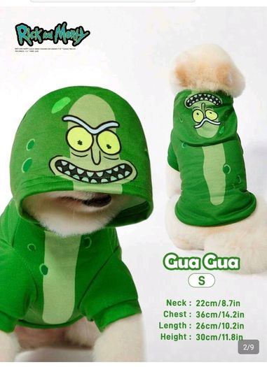 Rick and Morty pickle dog costume medium