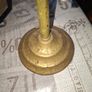 A Vintage Brass Fireplace Companion set, a Brush, Tongs, Shovel and Poker suspended on a stand, Postage available or Collection Image 6