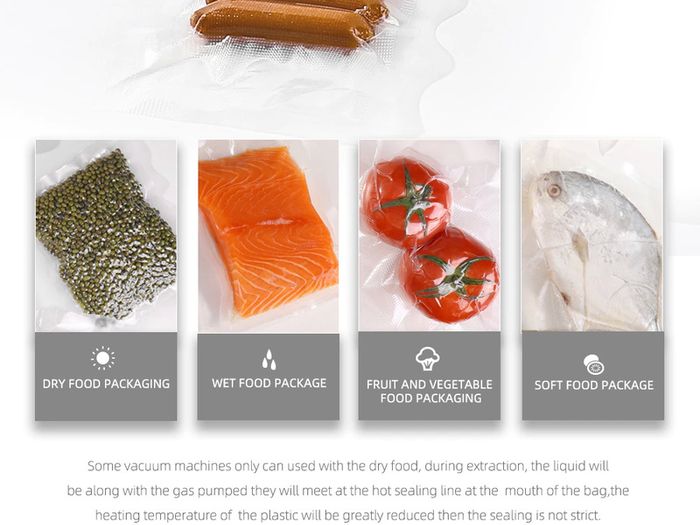 BRAND NEW Automatic Vacuum Sealer With Free Vaccum Sealing Bags Packing Machine Food Storage Packer For Dry Wet Food Perservation