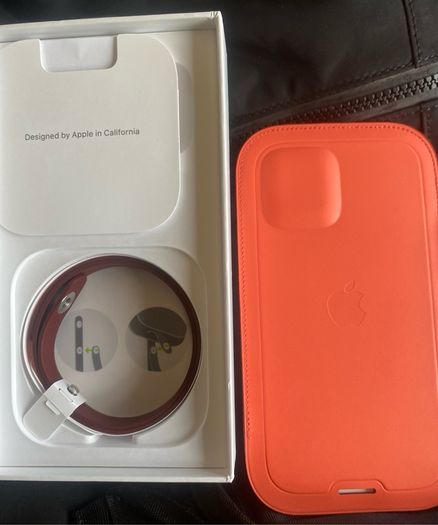 Apple IPhone 11 12 13 14 Pro Leather sleeve cover case with MagSafe original