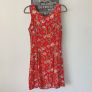Vintage 1990s Dorothy Perkins red floral print grunge mini dress size 10 summer garden party festival holiday riot grrl Image 4