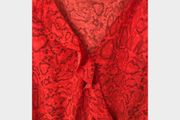 Lovely Red Dress with Frill and V-shape neckline size 20 + matching jackets &amp; boleros
