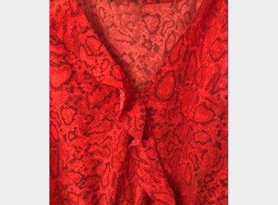 Lovely Red Dress with Frill and V-shape neckline size 20 + matching jackets & boleros