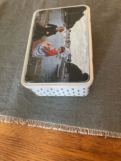 vintage Massilly France storage  tin
