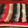 SAMOON SCARF in red light grey black white and blue Image 8