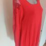 Red long sleeve long line jumper by Roman suitable for wide hips size UK14/16 EU42/44 Postage included Image 3