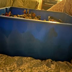 Old box of Lego + mini figures