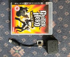 Ps3 guitar hero dongle and game