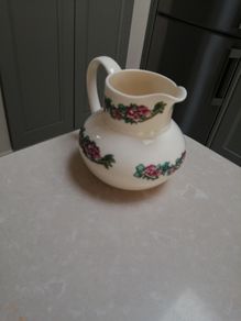 Vintage Irish fine bone china jug with floral pattern
