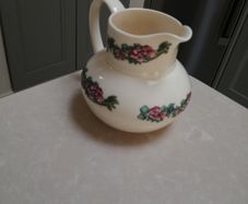 Vintage Irish fine bone china jug with floral pattern