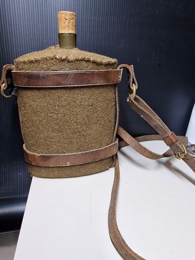 Vintage Military Felt Water Bottle  Canteen  Britain