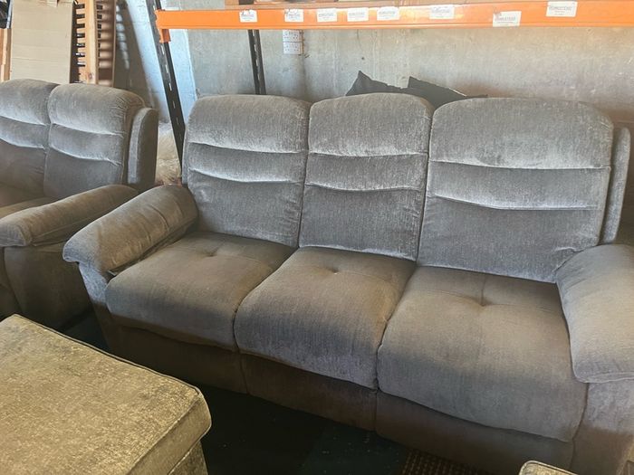 Grey 3+2 recliner sofa set